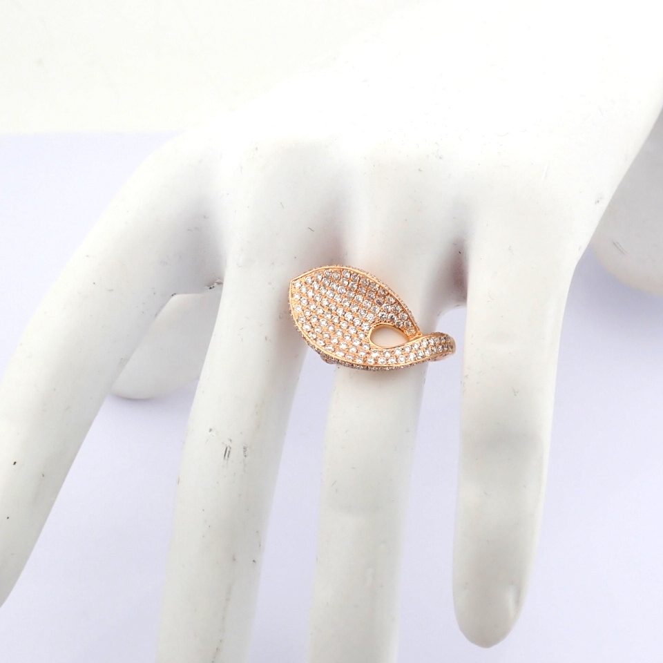 Natural Diamond 18K Rose/Pink Gold Ring