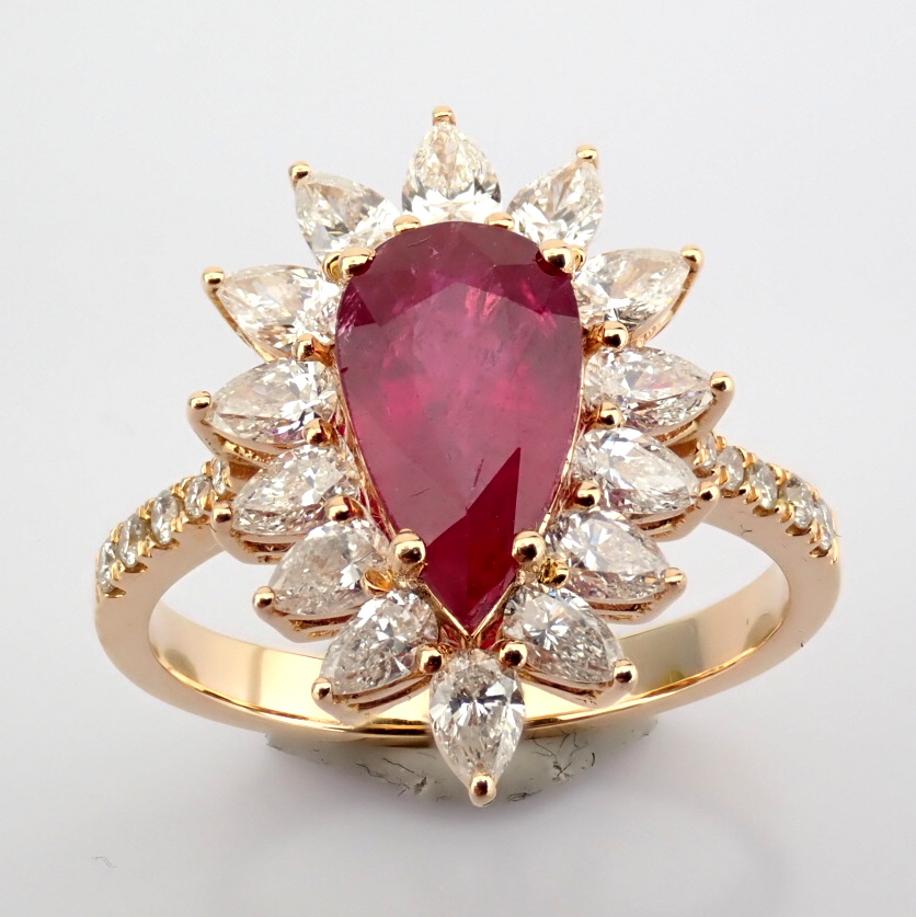 Natural Diamond 18K Rose/Pink Gold Ring