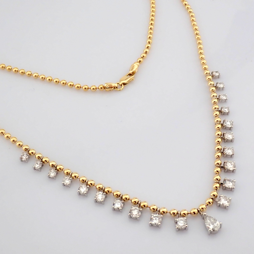 Pear Cut Lab-Grown Diamond Necklace - 2.77 Total Carat (MDI Certified)
