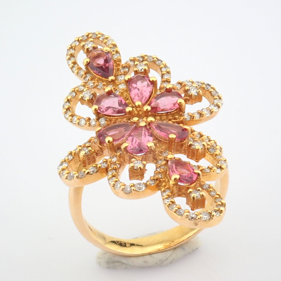 Natural Diamond 18K Rose/Pink Gold Ring