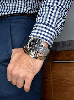 Hugo Boss 1513805 Men's Associate Stainless Steel Mesh Band Chronograph Watch