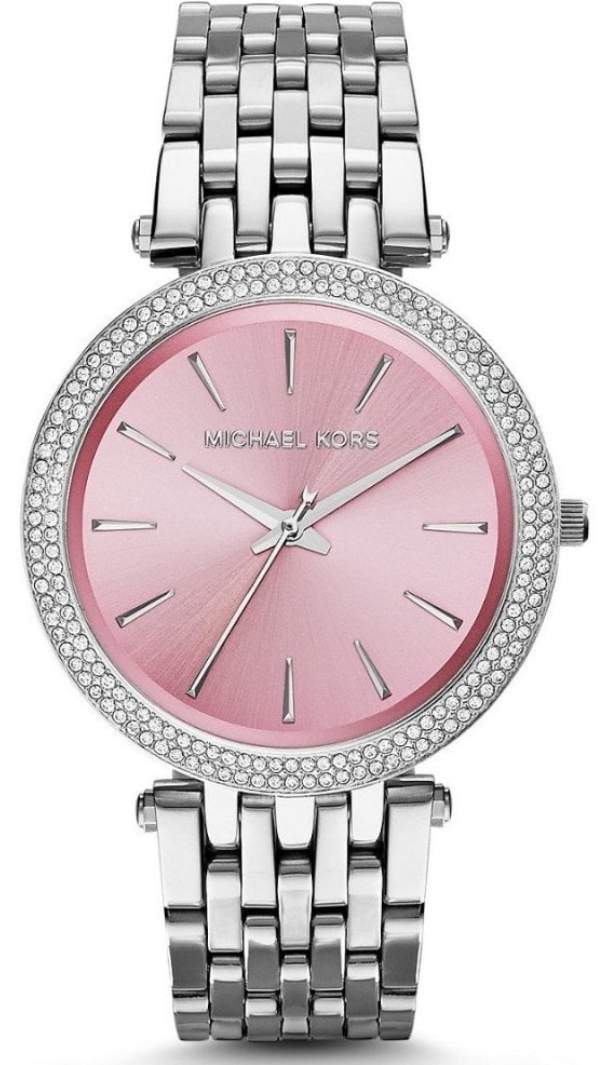 Michael Kors MK3352 Darci Pink & Silver Stainless Steel Ladies Watch