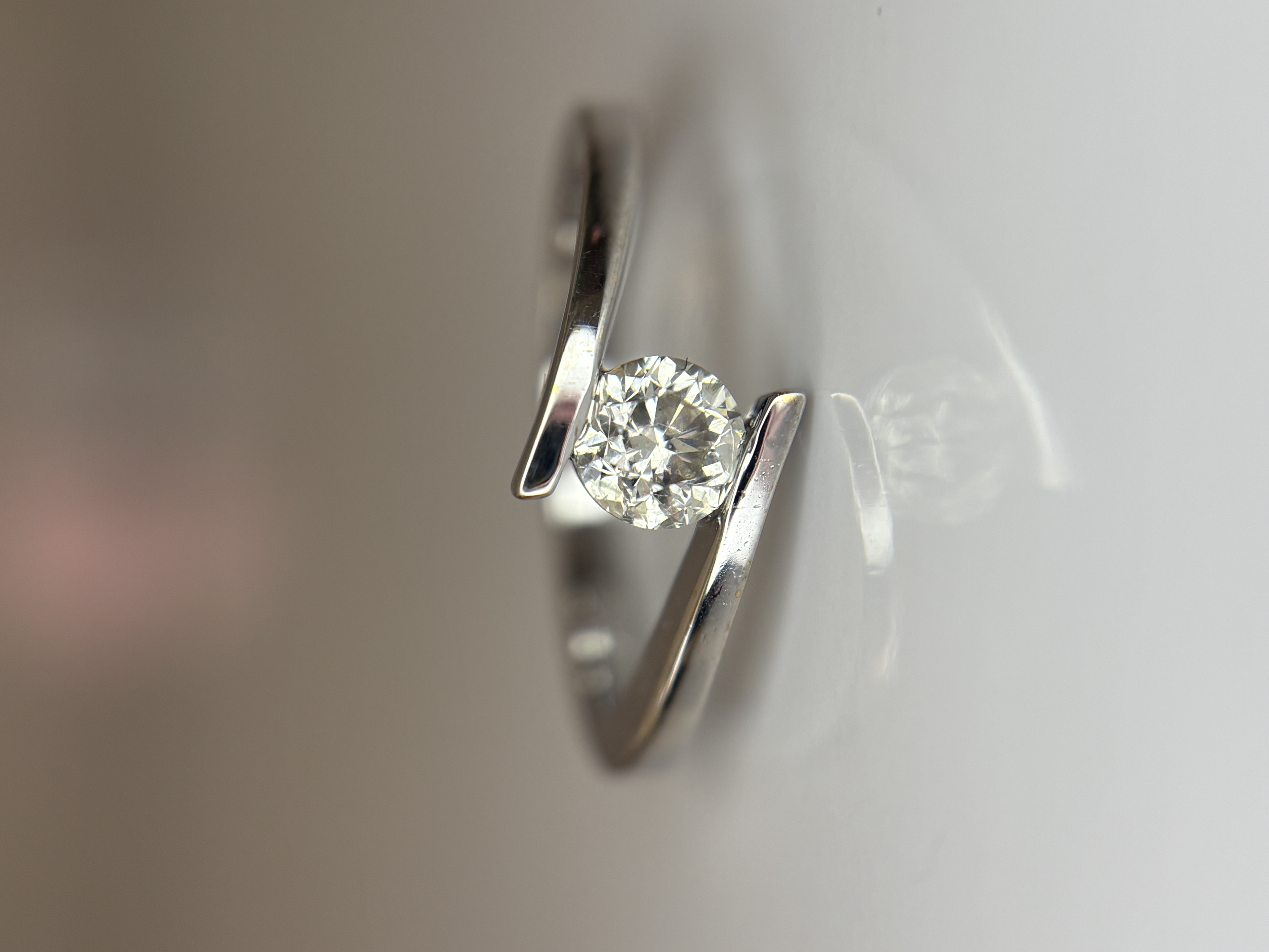 Beautiful Natural 0.45 CT S1 Diamond Ring With 18k Gold