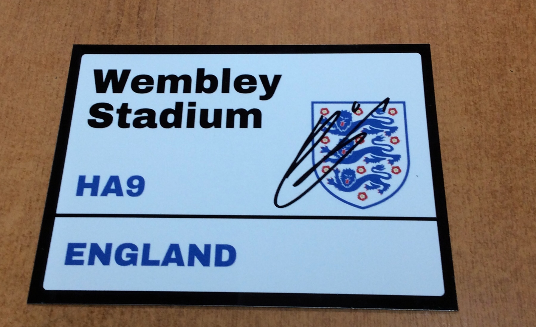 Harry Kane Signed England Wembley Stadium Plaque