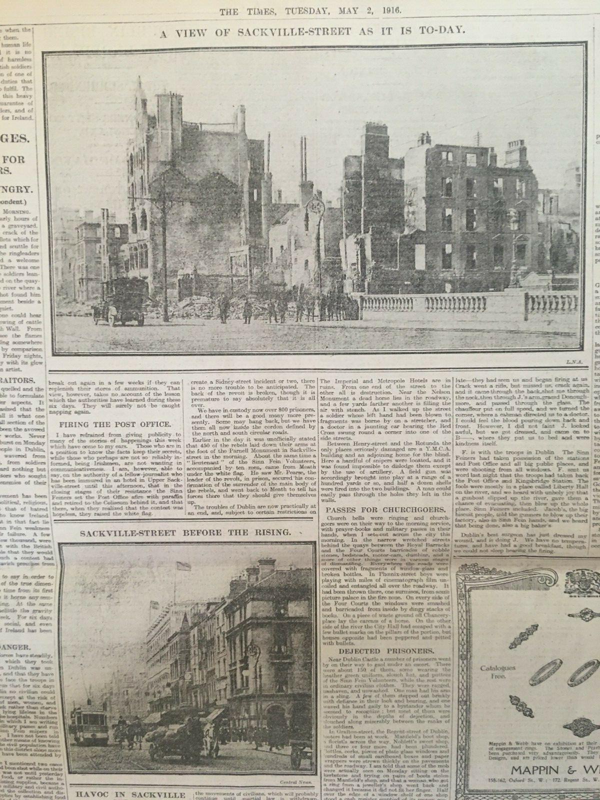 Easter Rising Ireland 1916 Rebel Leaders Pearse & Connolly Have Surrendered. Easter Rising Rebellion