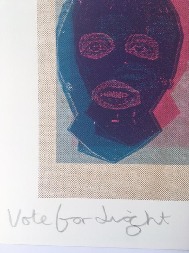 Jamie Reid (1947-2023) 'Vote For Light', Titled, Screenprint, Signed, Editioned, Framed, 1987