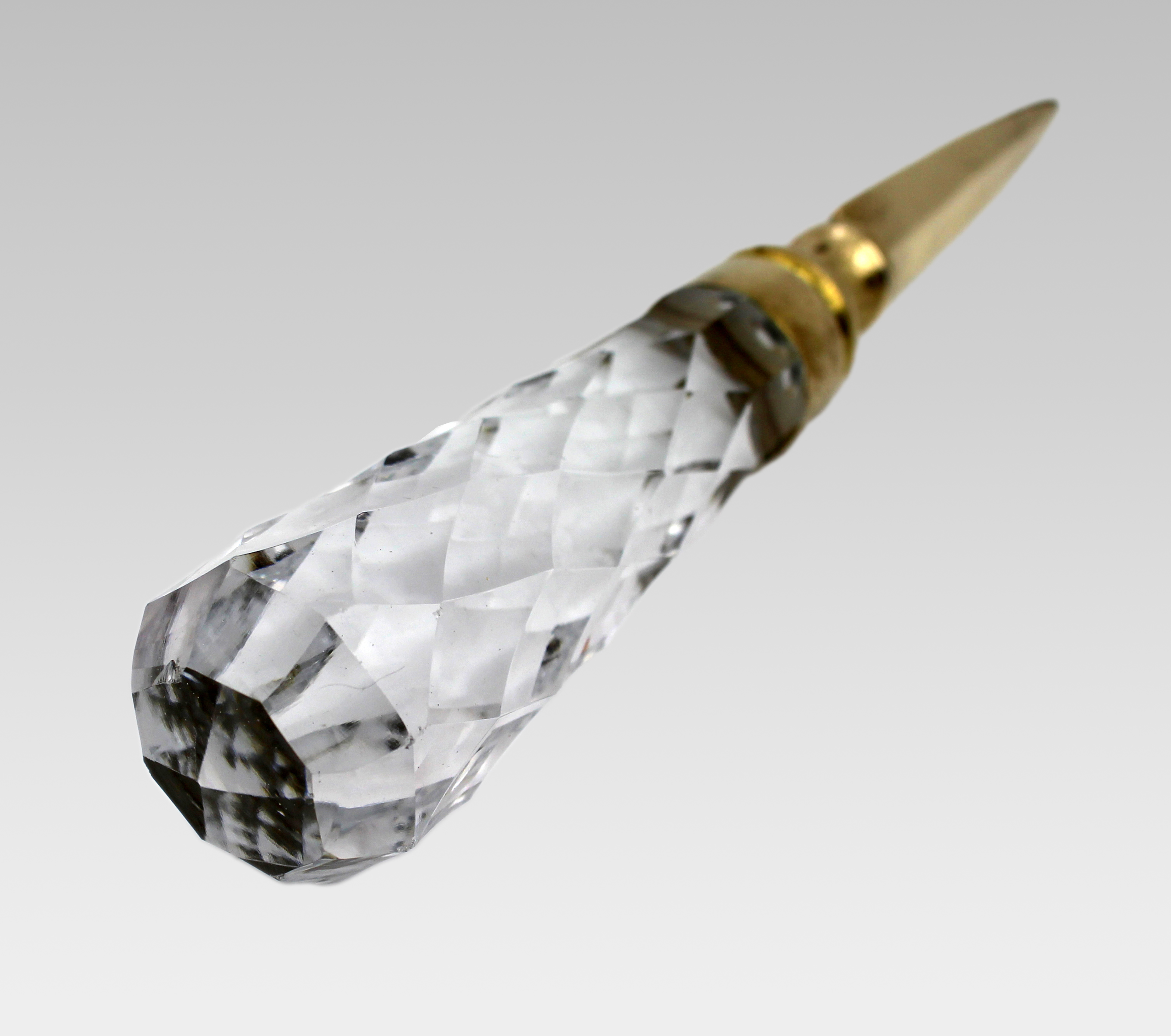 Royal Brierley Crystal and Brass Letter Opener, Boxed, England