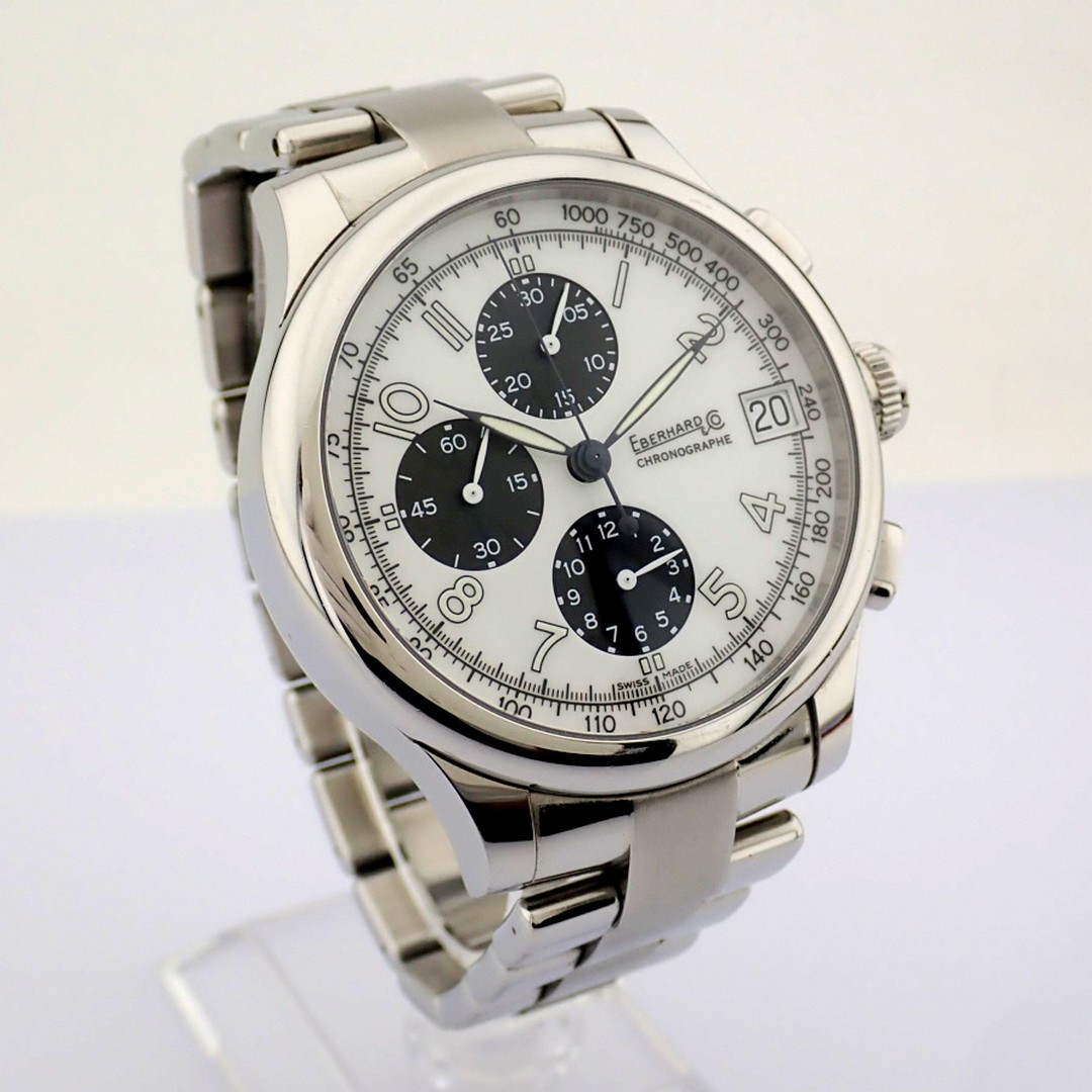 Eberhard & Co. / Traversetolo Chronograph Automatic  - Gentlmen's Steel Wrist Watch