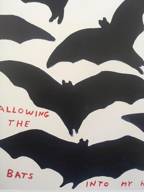 David Shrigley OBE (b 1968) ‘Bats-Its Ok’ Offset Lithograph, Mini Series Framed, Edition, 2022