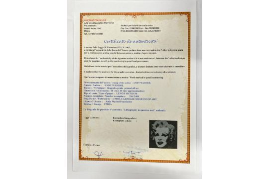 After Andy Warhol (1928 - 1987) 'Mariln Monroe