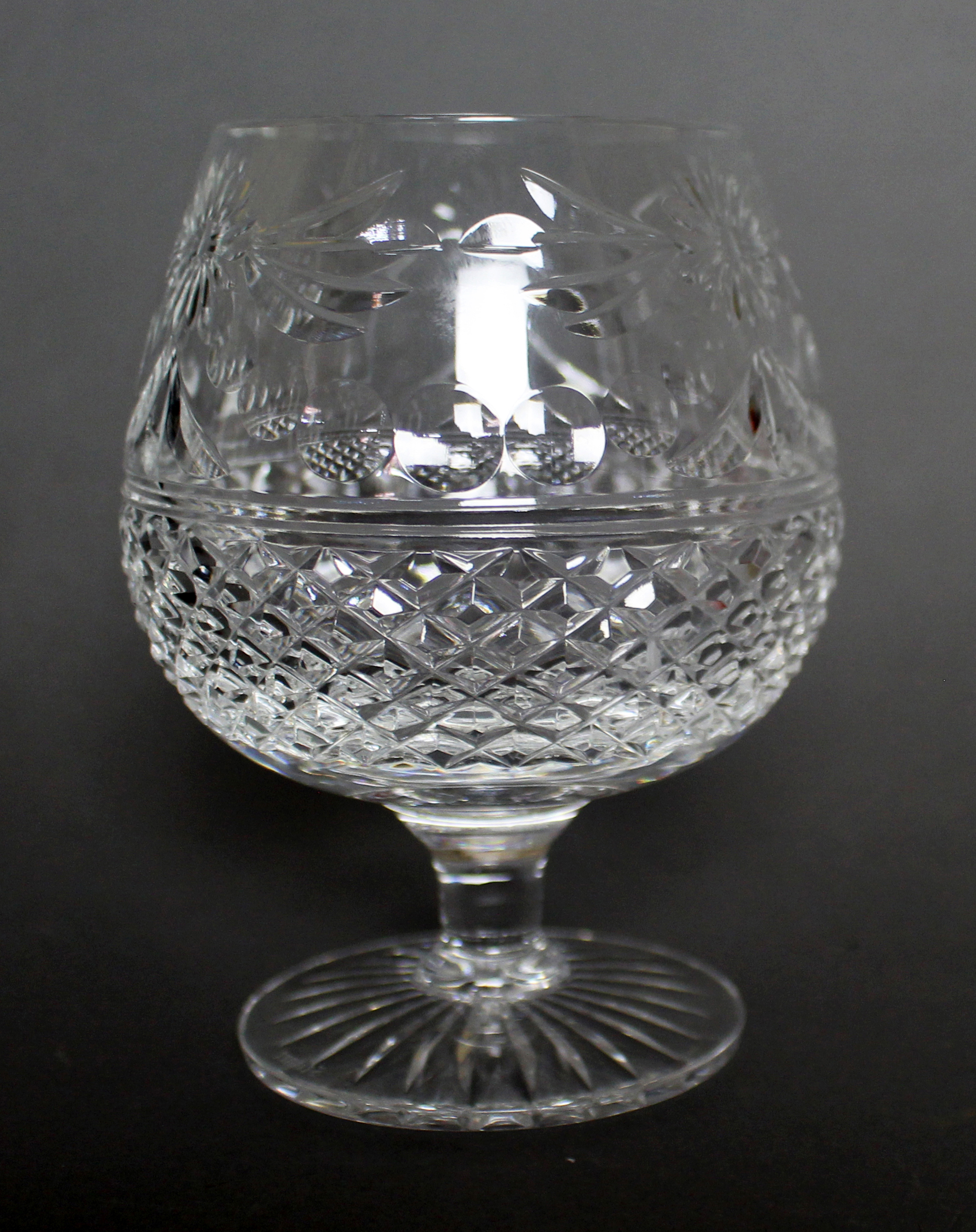 Set of 6 Stuart Beaconsfield Cut Brandy Glasses