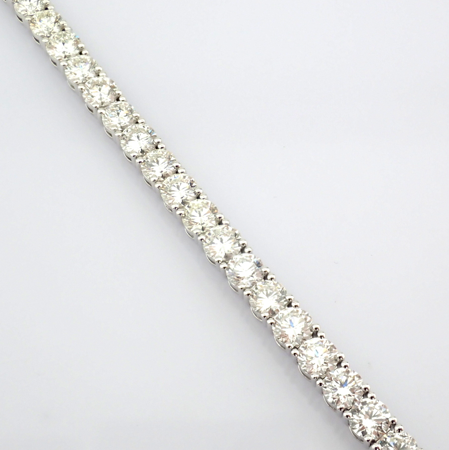 Natural Diamond 14 White Gold Bracelet