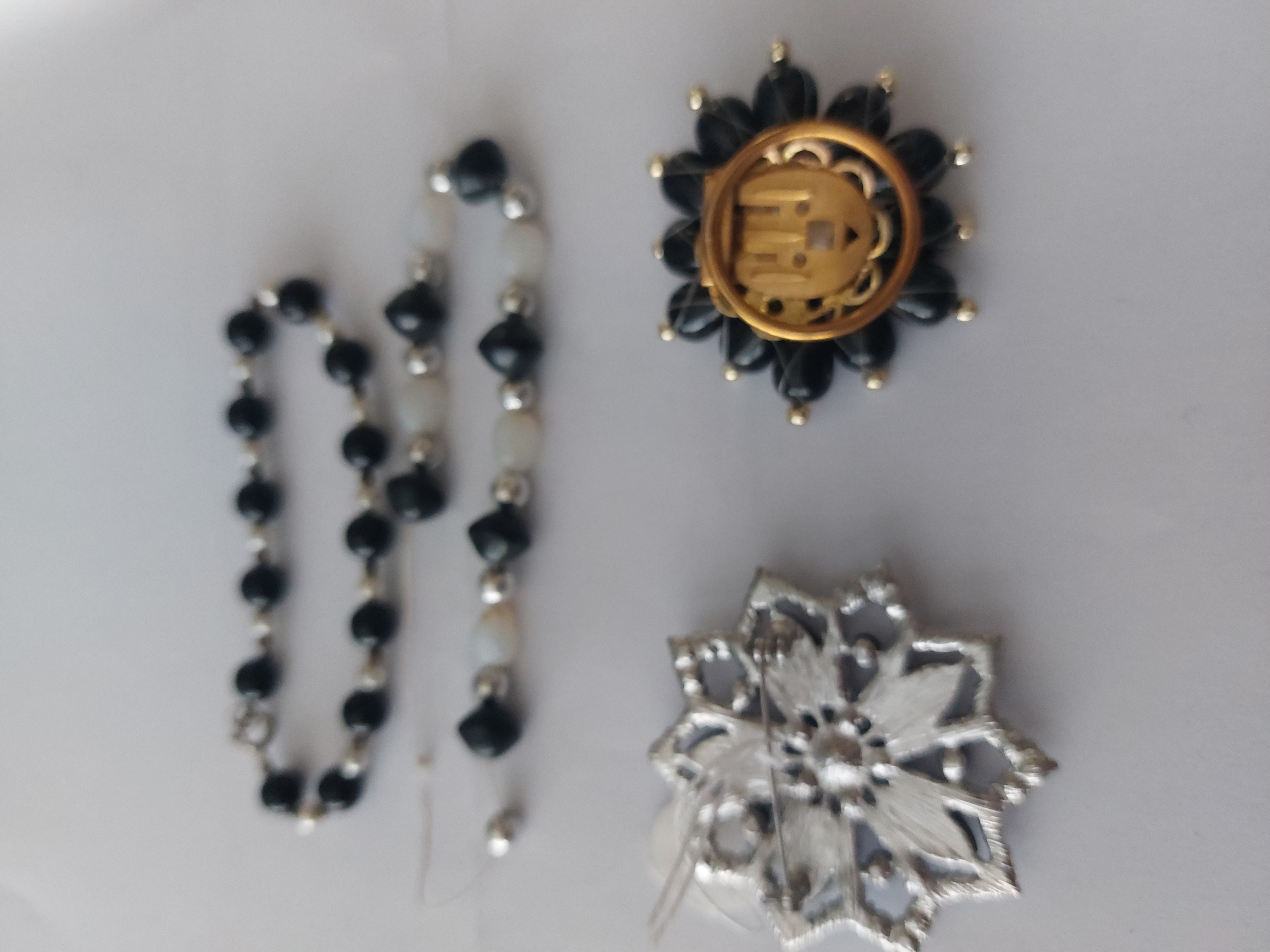 Two Vintage Brooches and Bracelet