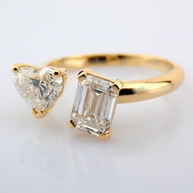 Heart Cut Lab-Grown Diamond Ring - 2.09 Total Carat (IGI Certified)