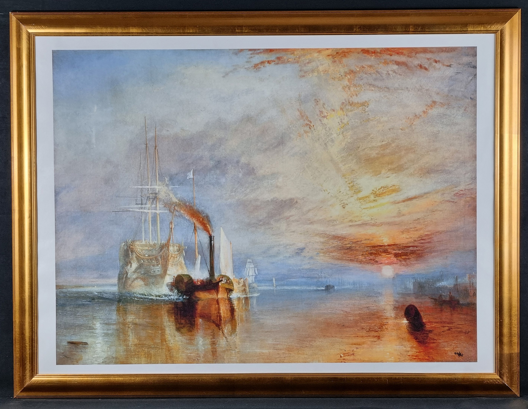 J.M.W. Turner "Fighting Temeraire" Limited Edition On Canvas.