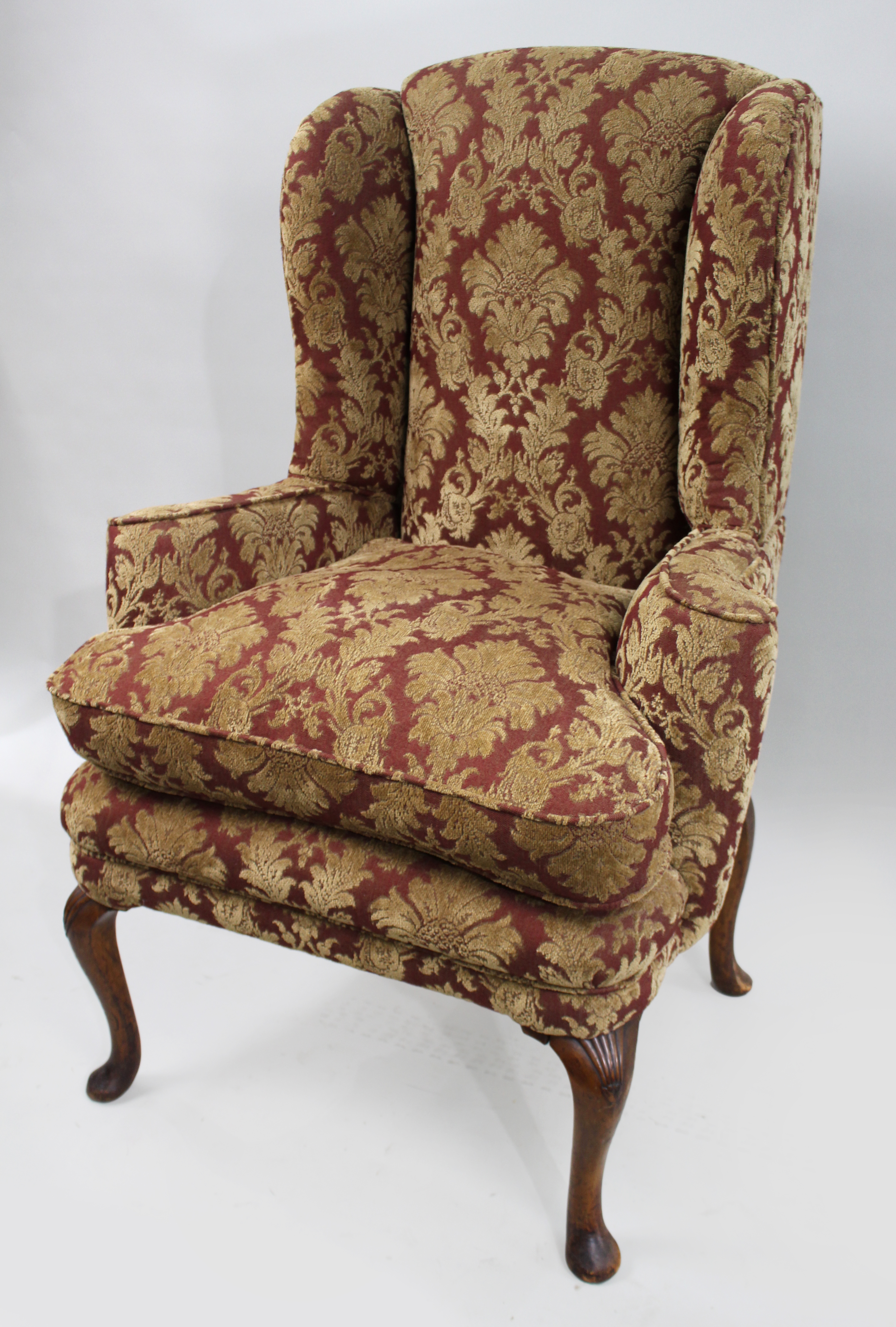 Vintage Upholstered Wingback Armchair