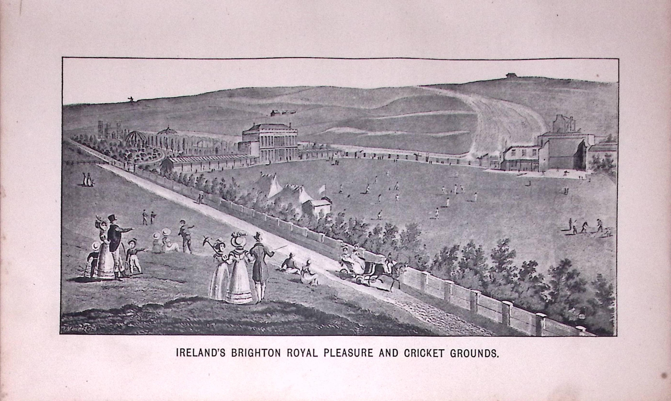 Brighton Royal Pleasure & Cricket Grounds Antique 134-Year-Old Print-5-TR