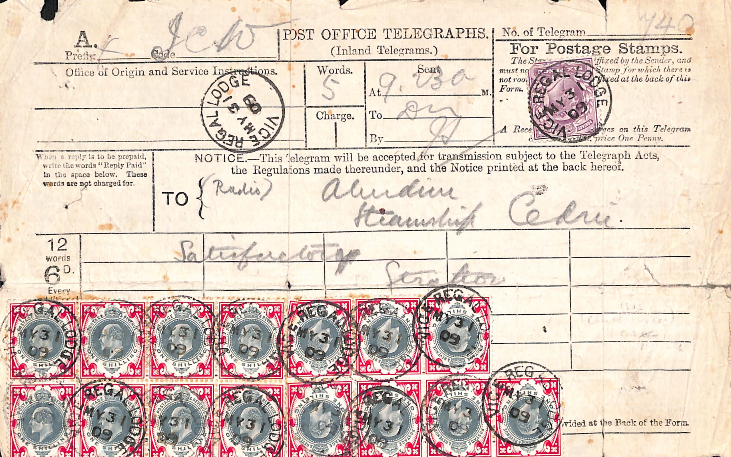G.B. - Ireland 1909