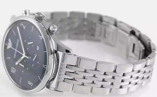 Emporio Armani AR1942 Men's Silver Bracelet Chronograph Watch