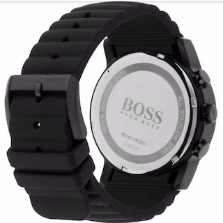 Hugo Boss 1512639 Men's All Black Rubber Strap Quartz Chronograph Watch