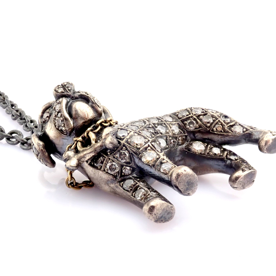 Natural Diamond 18K Yellow Gold Necklace