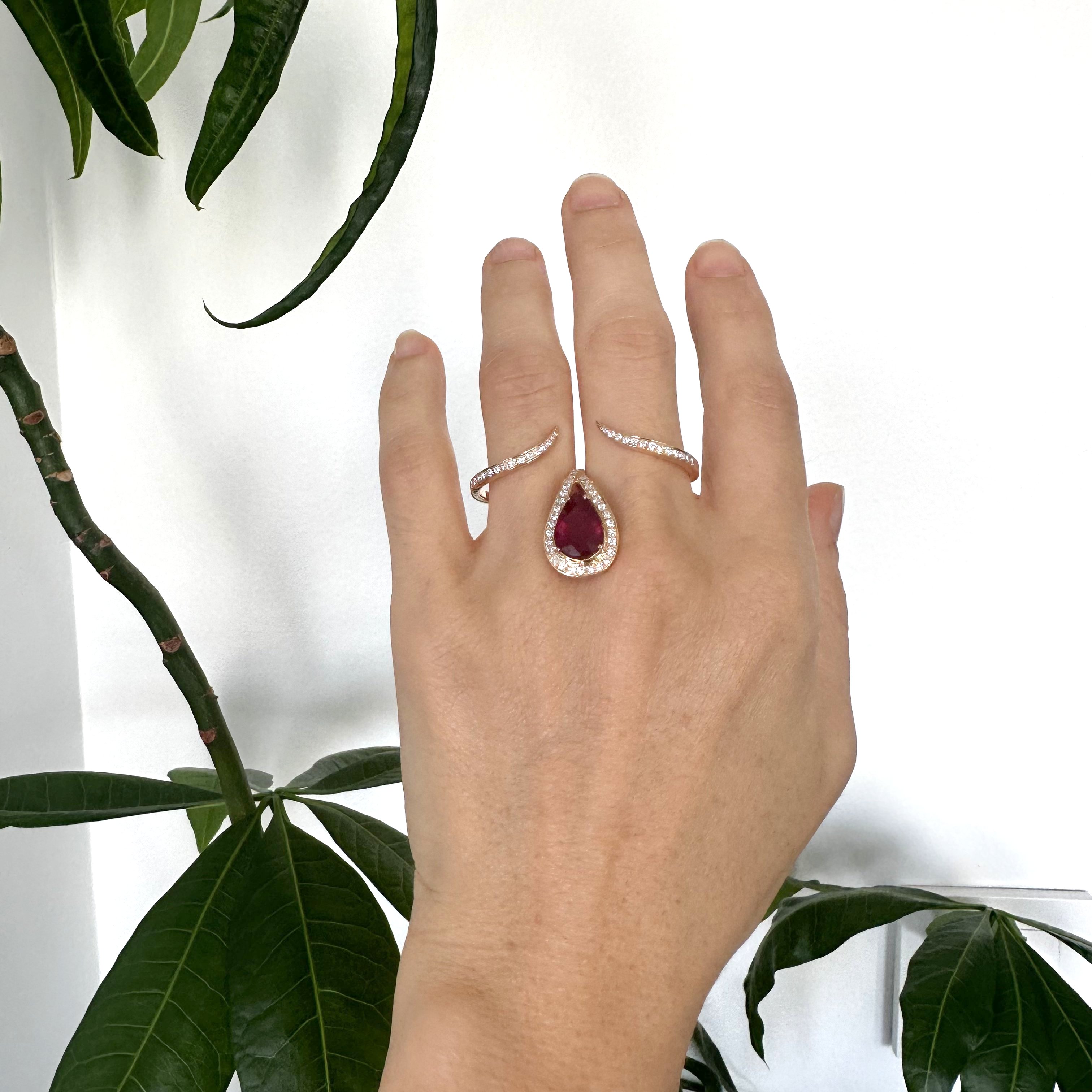 Natural Diamond 18K Rose/Pink Gold Ring