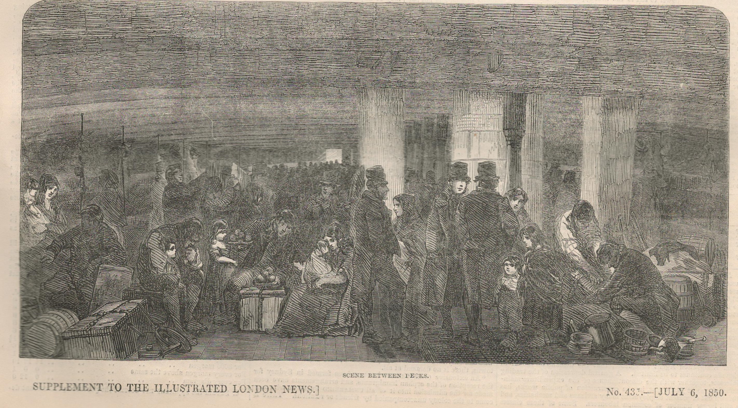 Irish Famine 1850 Newspaper 4 Out Of Every 5 People Emigrating Are IrishOriginal Antique Complete