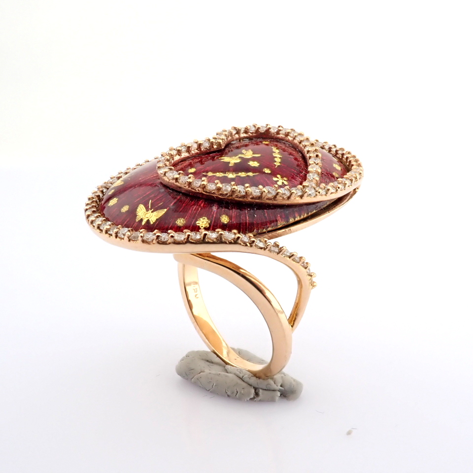Natural Diamond 18K Yellow Gold Ring