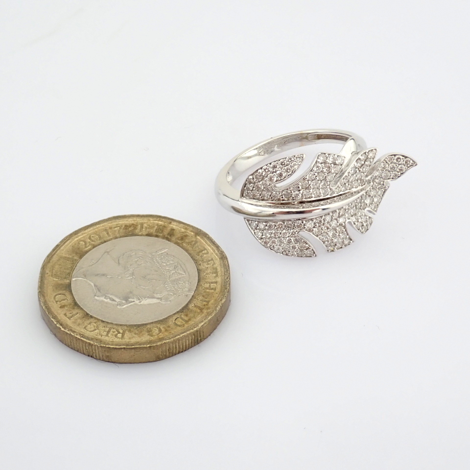 Natural Diamond 18K White Gold Ring