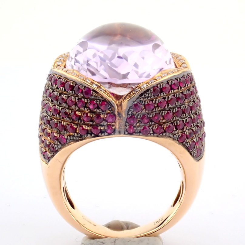 Natural Diamond 18K Rose/Pink Gold Ring