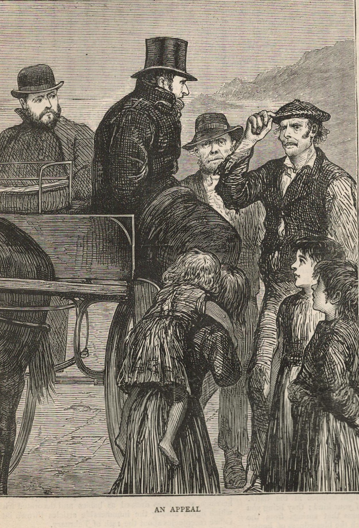 1880 Famine & Distress West Of Ireland Irish Women Looking For HelpOriginal Antique Complete 1880