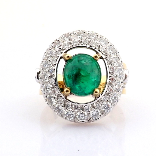 Natural Diamond 18K Yellow Gold Ring