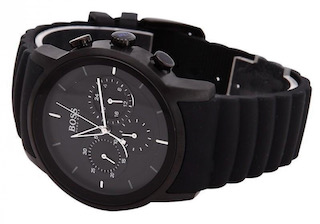Hugo Boss 1512639 Men's All Black Rubber Strap Quartz Chronograph Watch