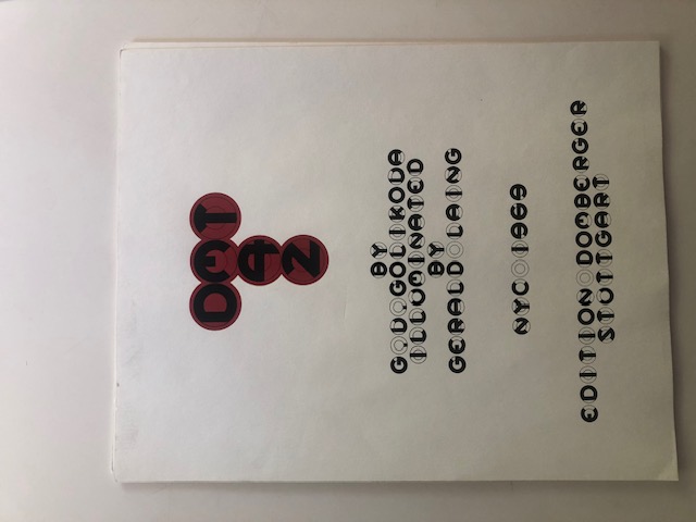 Gerald Laing (1936-2011) Title Page Poems By G D Golikoja 1969