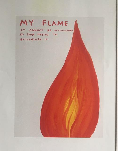 David Shrigley OBE (b 1968) ‘My Flame Will Not Be & 3 Others’, Shrig Mini Series Offset Lithograph,