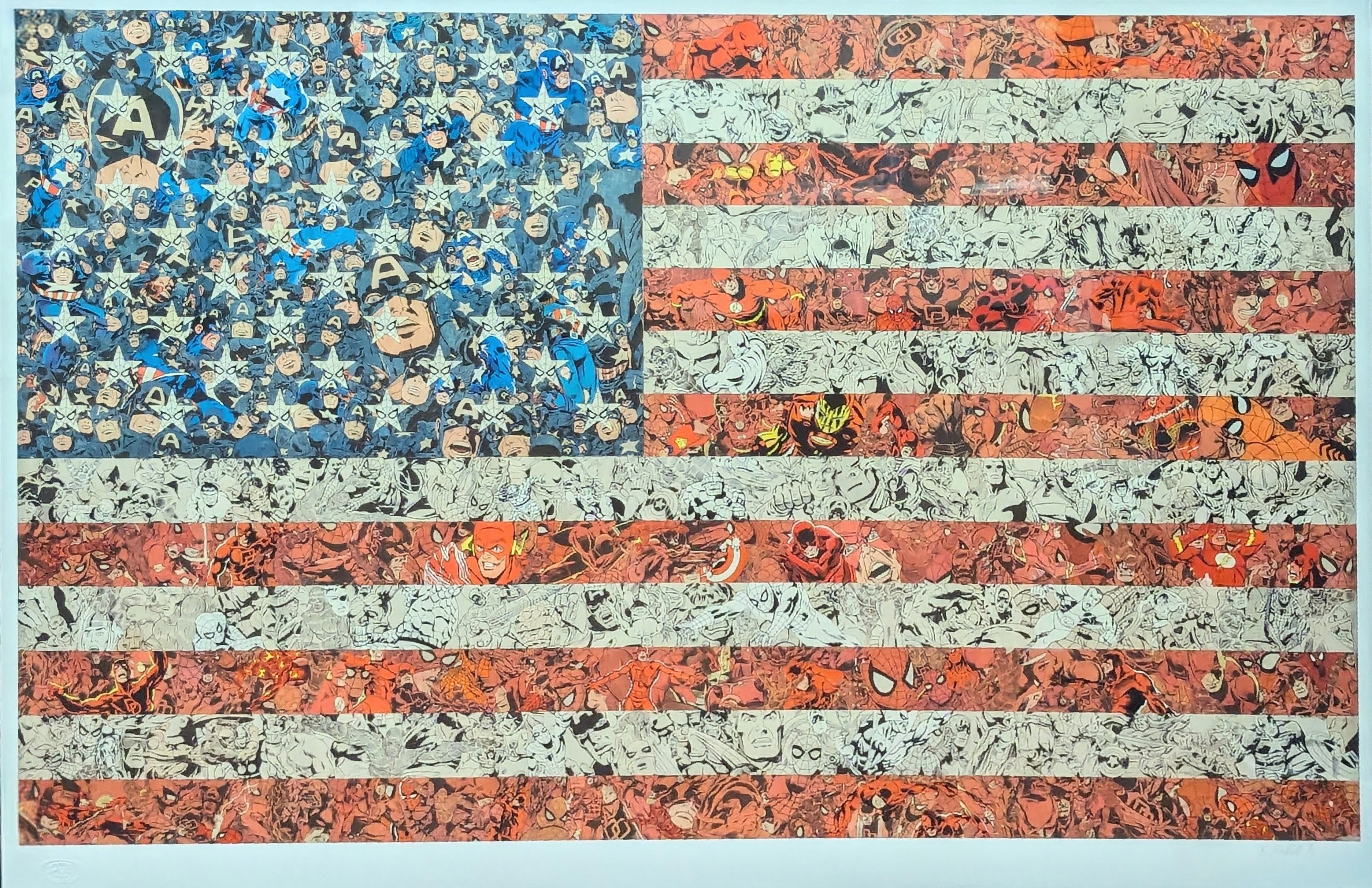 Ben Turnbull (b.1974), ‘Patriots’, US Flag, 24 Colour Giclee Print, Signed, Editioned, 2018