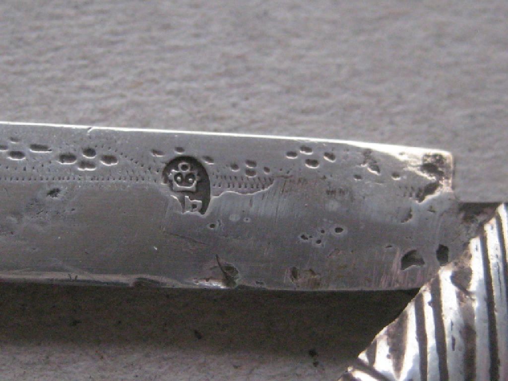 George III Mother of Pearl Hafted Silver Bladed Folding Fruit Knife