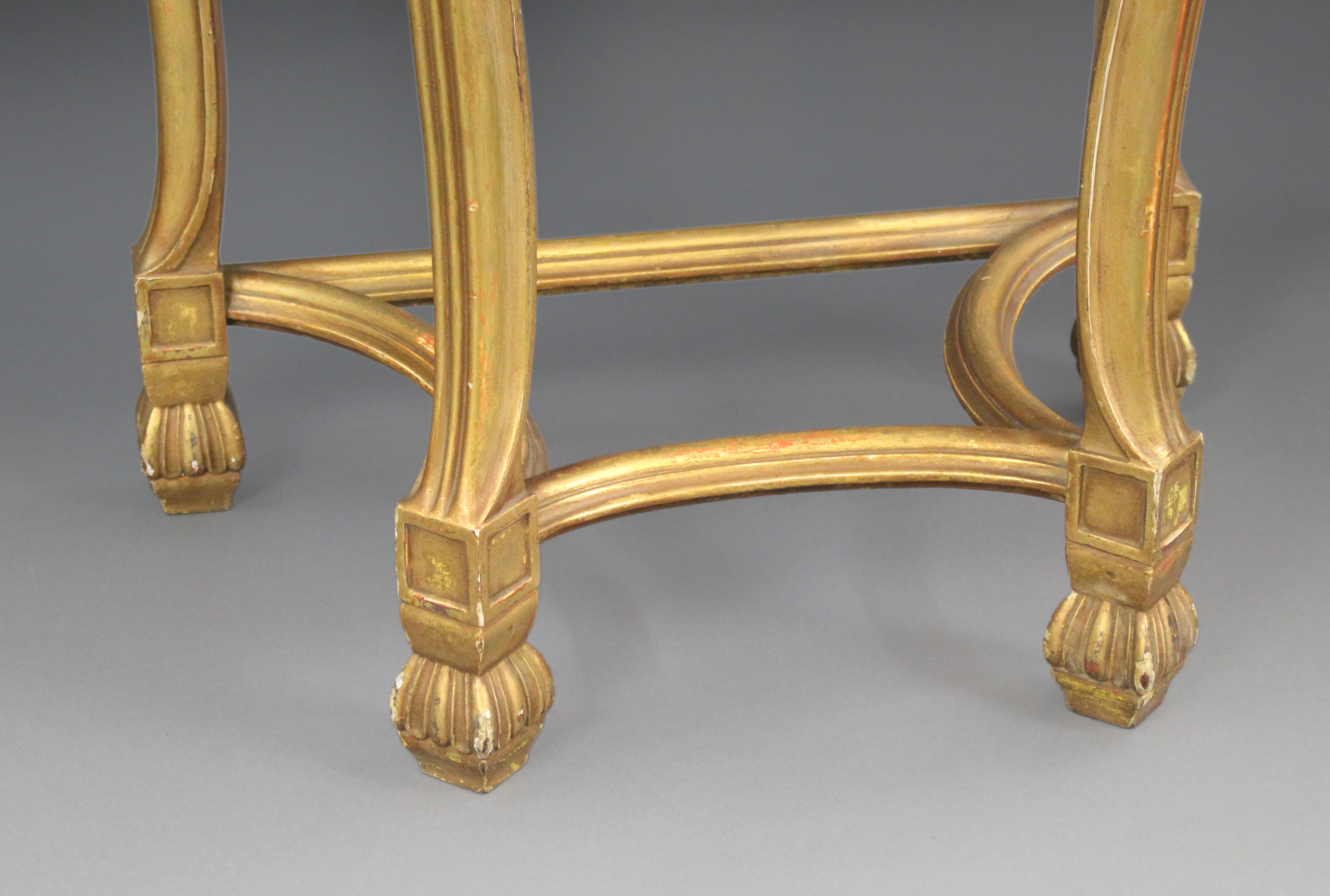 Antique Giltwood Demilune Bijouterie Display Table c.1900