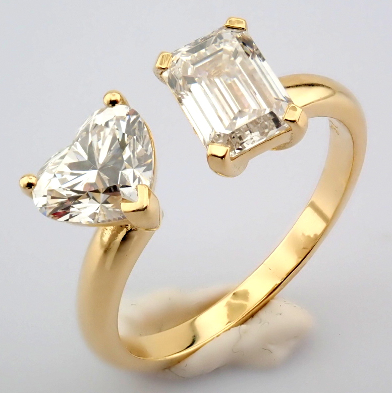 Heart Cut Lab-Grown Diamond Ring - 2.09 Total Carat (IGI Certified)