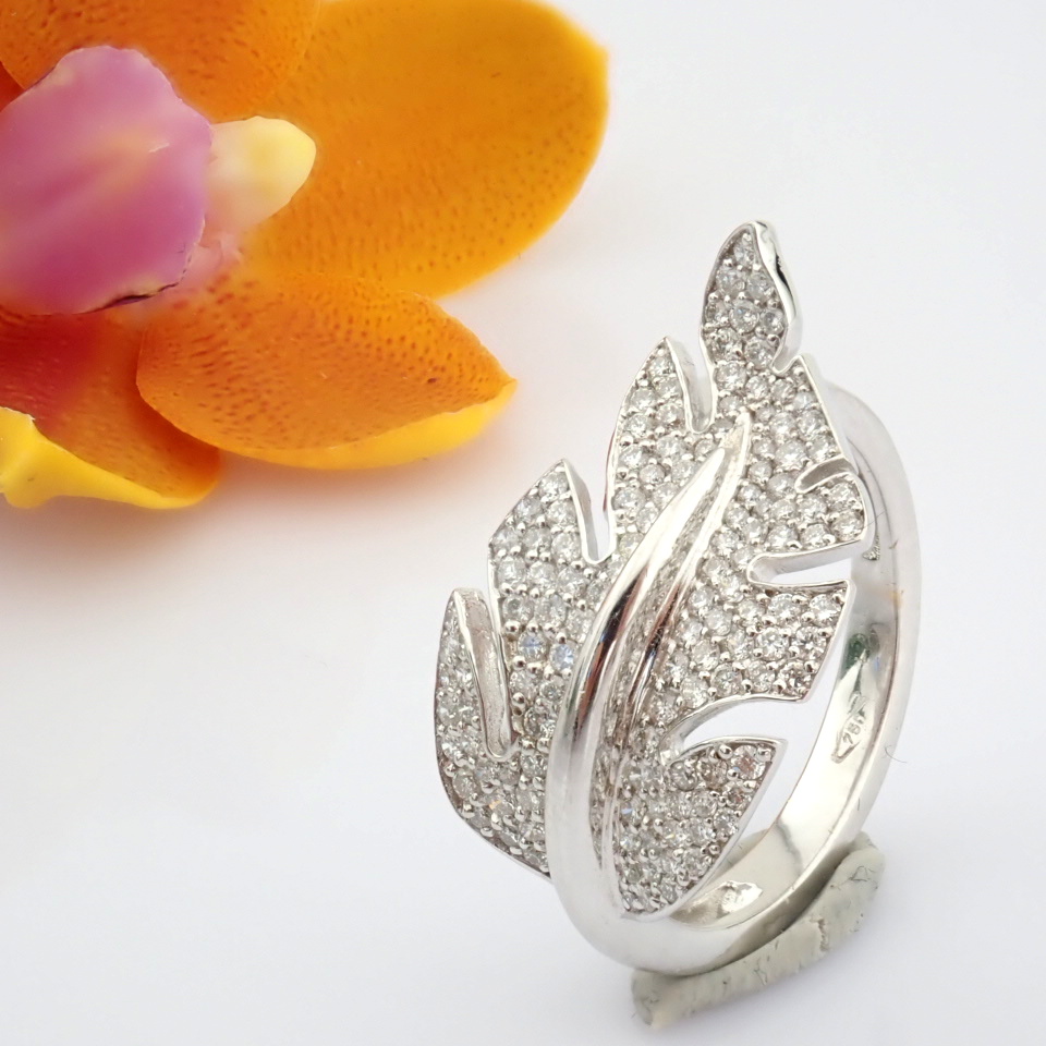 Natural Diamond 18K White Gold Ring