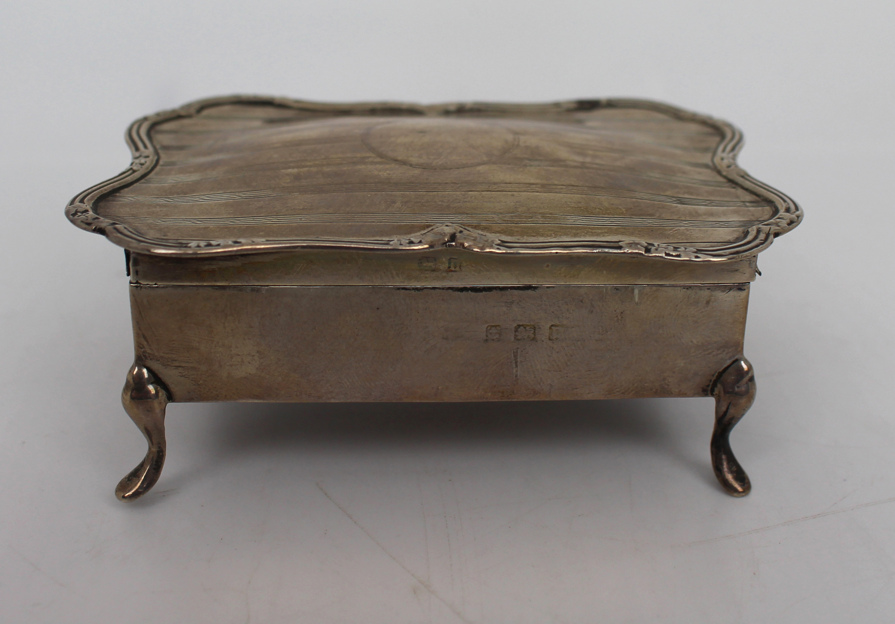 Solid Silver Pin Cushion Box Birmingham 1912