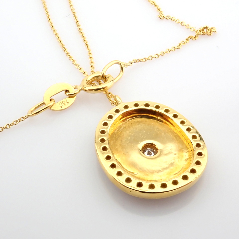 Natural Diamond 18K Yellow Gold Necklace