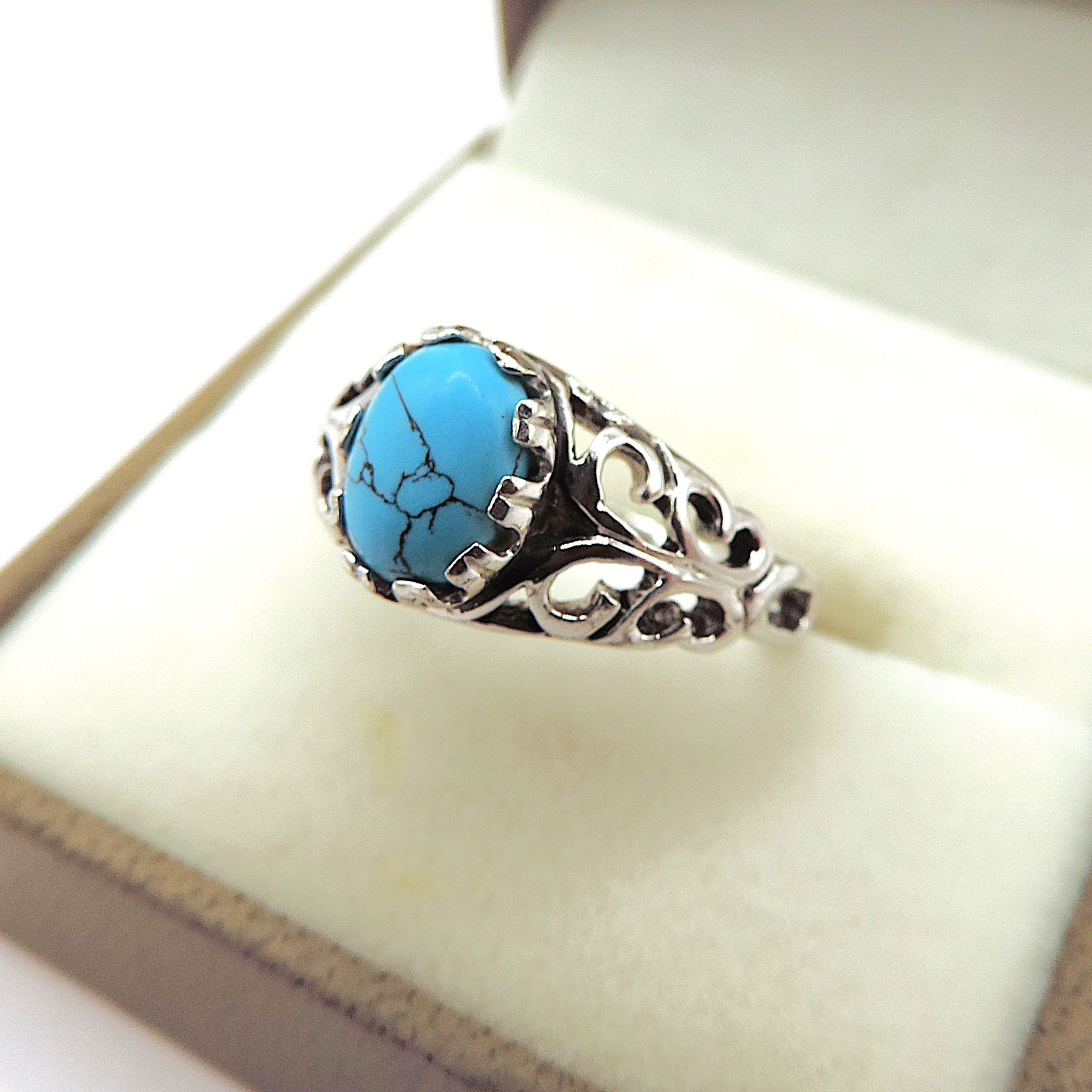 Sterling Silver Turquoise Ring New With Gift Pouch