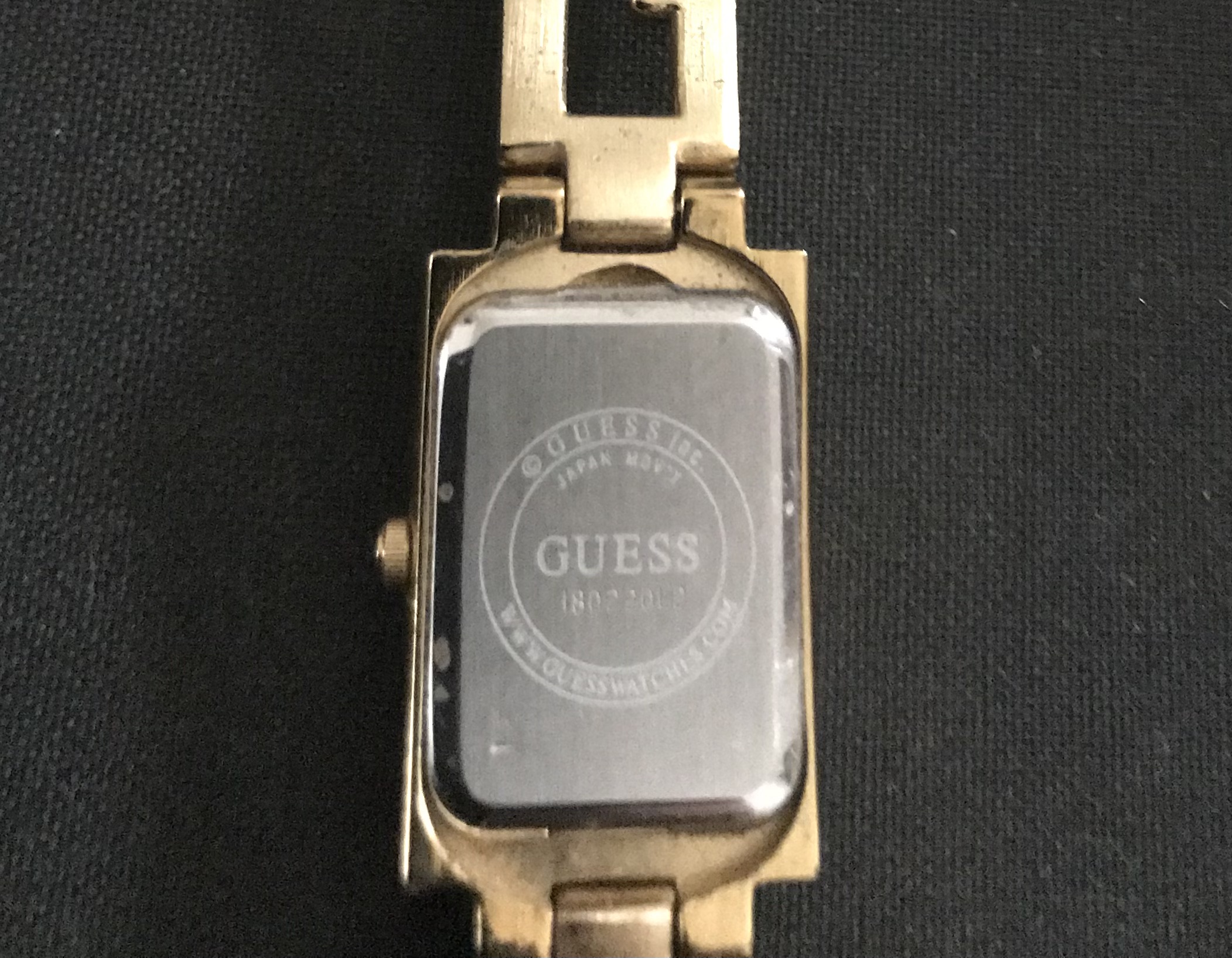 Guess Gold Plated Diamanté Studded Watch