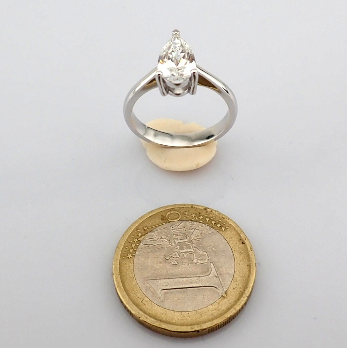 Pear Cut Lab-Grown Diamond Ring - 1.35 Total Carat (IGI Certified)