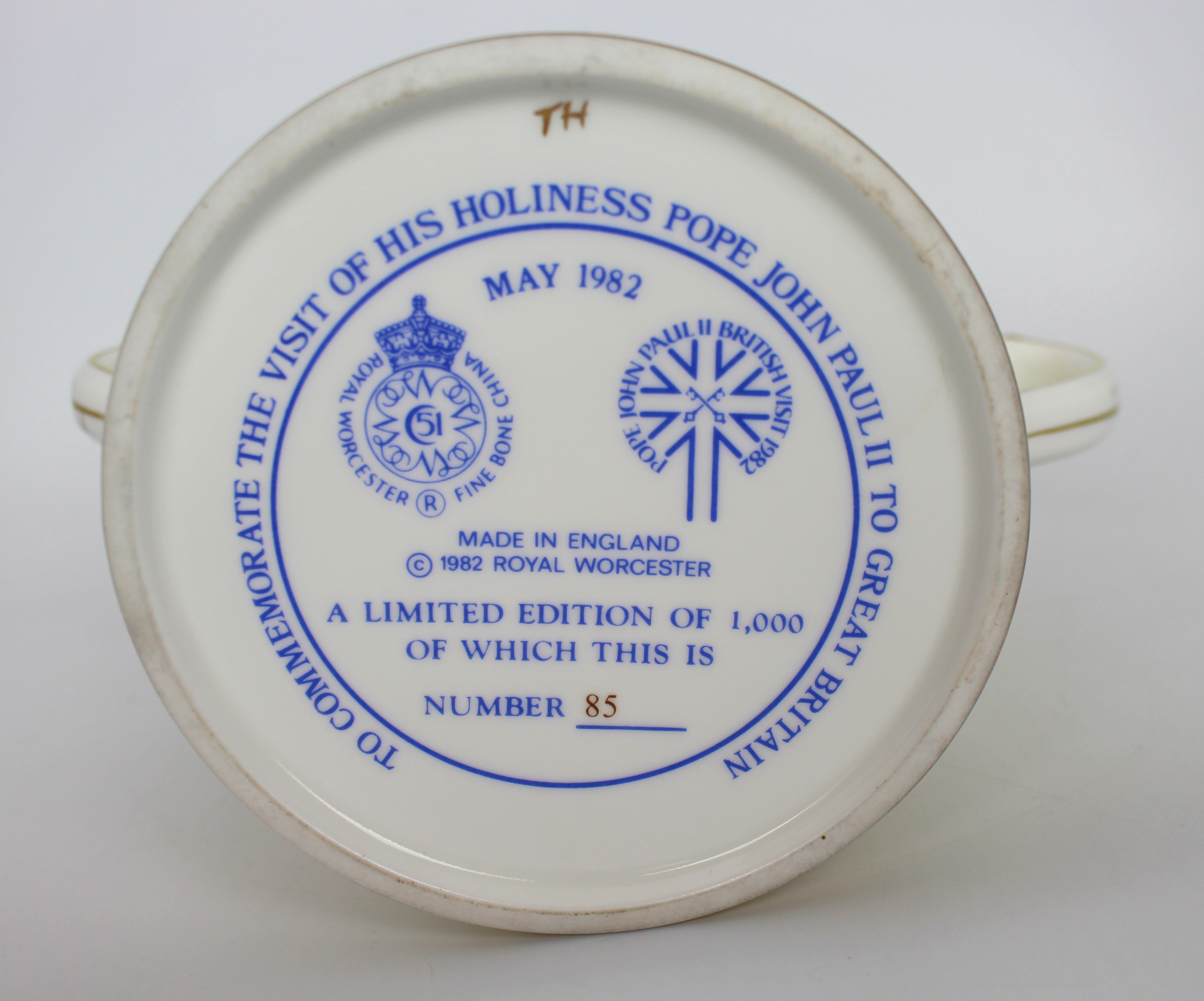 Royal Worcester Two Handled Pope John Paul Loving Cup