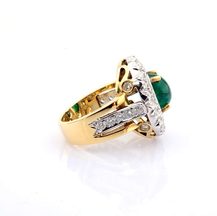 Natural Diamond 18K Yellow Gold Ring