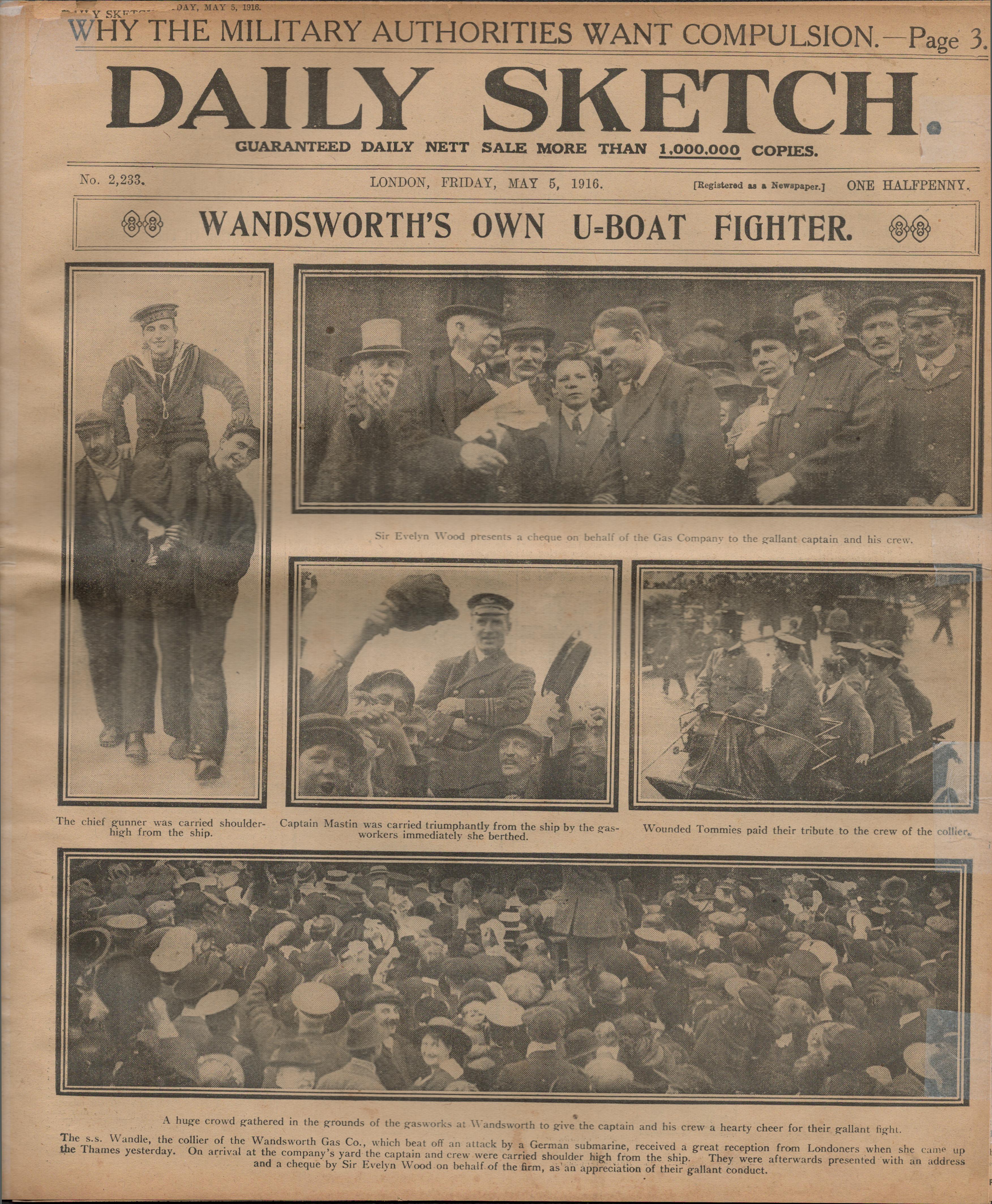 Easter Rising 3 Leaders Executed Connolly Captured Wounded Rare NewspaperOriginal Complete Edition