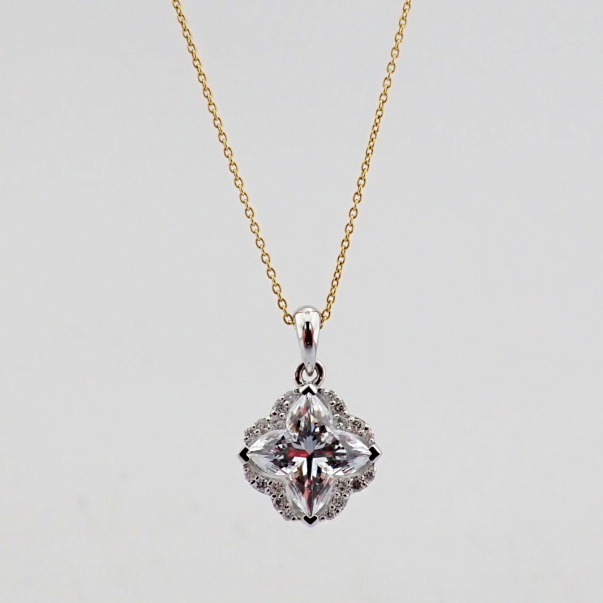 Flower Cut Lab-Grown Diamond Necklace - 2.08 Total Carat (IGI Certified)