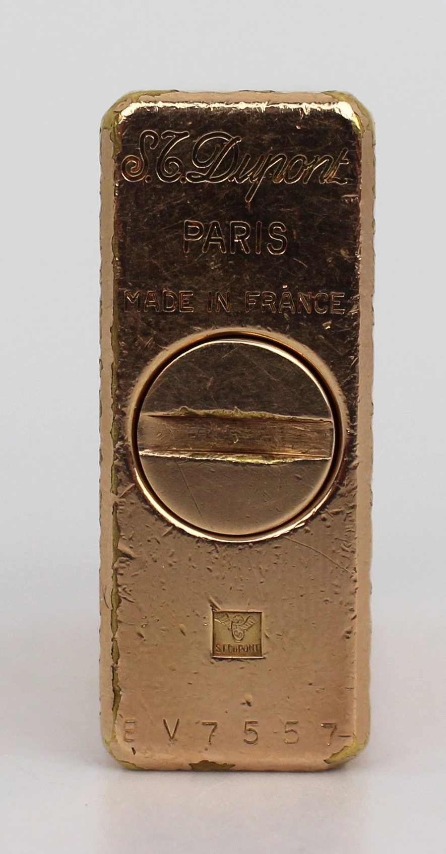Vintage S.T. Dupont Paris Small Ligne 1 Gold-Plated Lighter – c.1970s